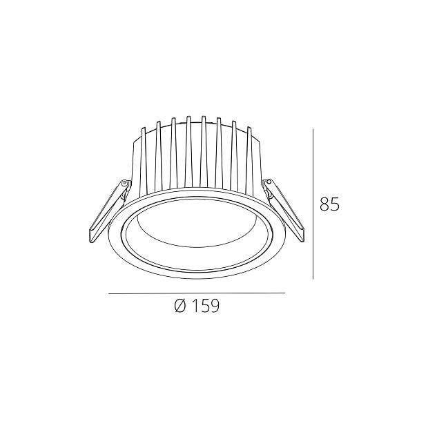 Skarlat RDL73027-6 25W WH+CHR 4000K