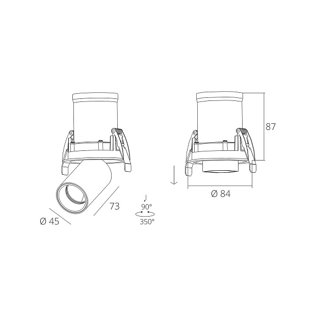 Skarlat  RSL74078 7W WH+BK 4000K