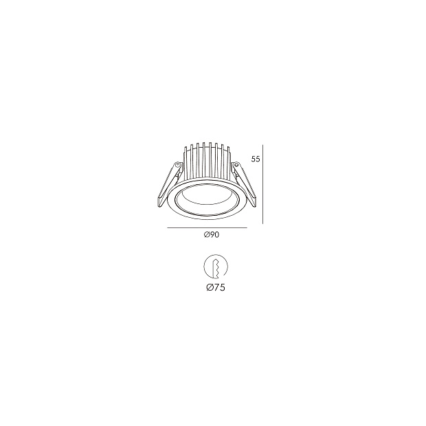 Skarlat RDL73028-3 10W BK 4000K