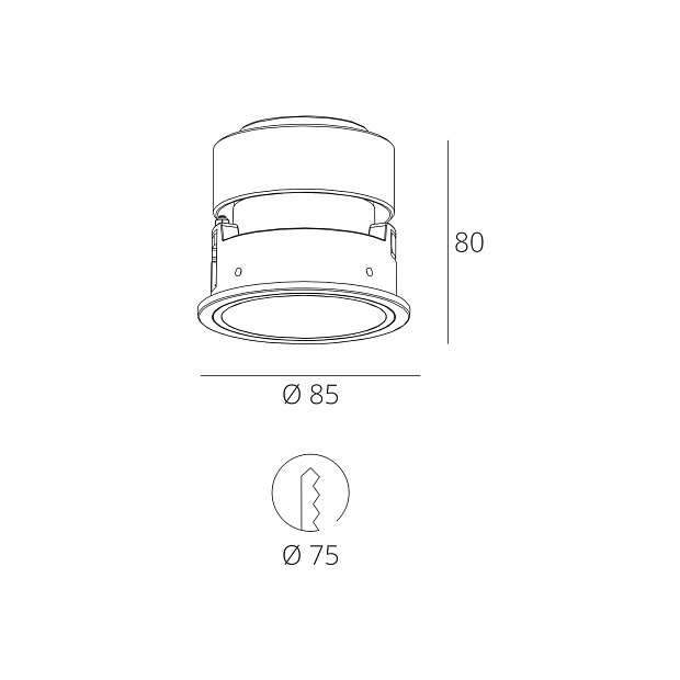Skarlat RFL76038 7W WH+NI 3000K