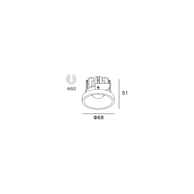 Skarlat RSL74091-2.5 7W BK 4000K