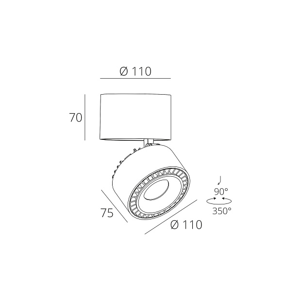 Skarlat RSLC7560 28W WH+BK 3000K