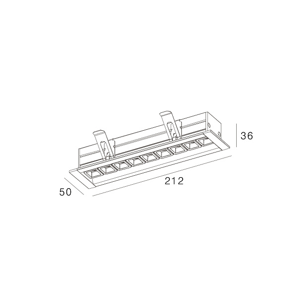 Skarlat  RSL74167 12×2W WH+GD 3000K