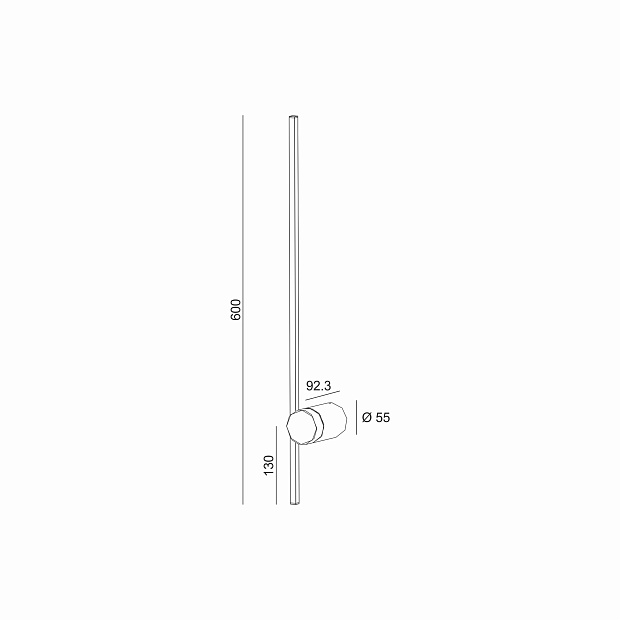 Skarlat  RWLB100 7W BK 3000K