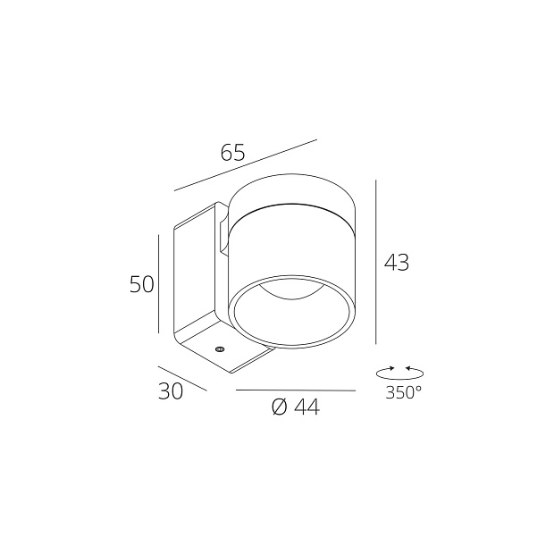 Skarlat  RWLB083-1 1×4W BK 3000K