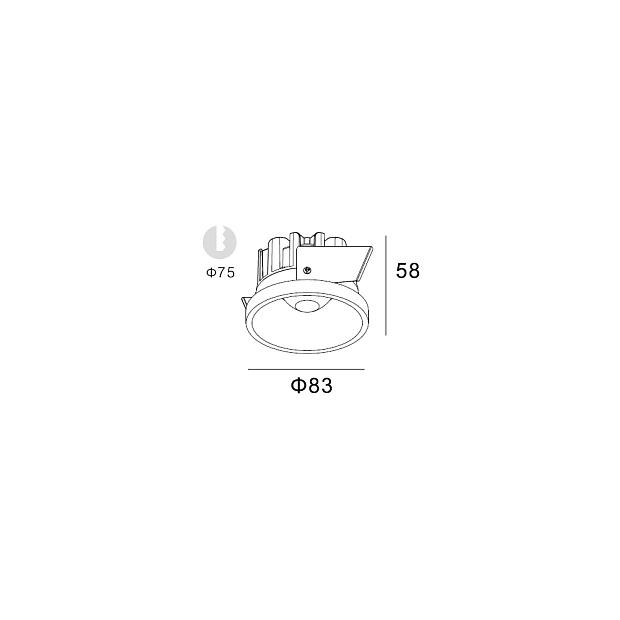 Skarlat RSL74091-3 12W BK 4000K