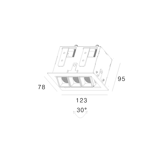 Skarlat  RSL74113 3×2W WH+BK 4000K