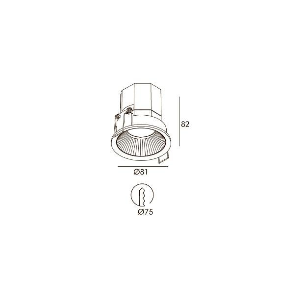 Skarlat RFL76088 12W WH+BK 4000K