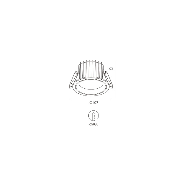 Skarlat RDL73028-3.5 15W BK 4000K