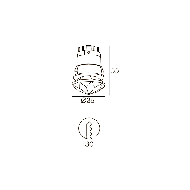 Skarlat RSL74366 3W BK 4000K