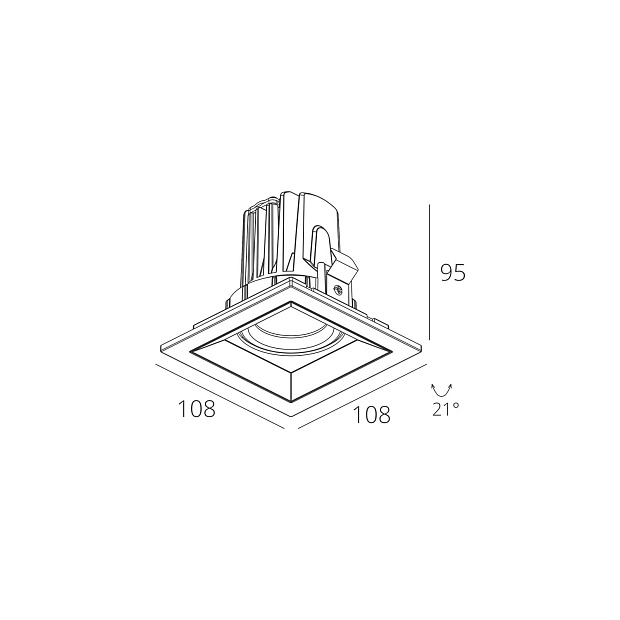 Skarlat  RSL74071-A 12W WH+BK 3000K