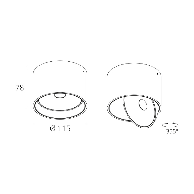 Skarlat RSLC78054 7W BK 4000K