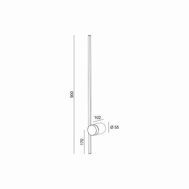 Skarlat  RWLB101 9W WH 4000K