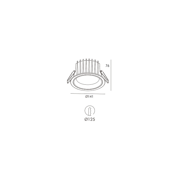 Skarlat RDL73028-5 24W WH 4000K