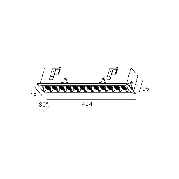 Skarlat  RSL74108 12×2W WH+BK 4000K