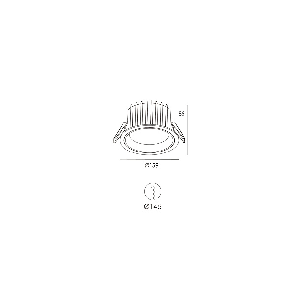 Skarlat RDL73028-6 28W BK 4000K
