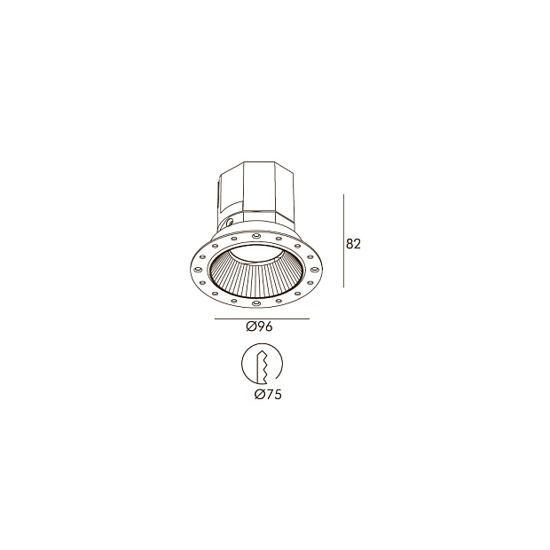 Skarlat RFL76089 12W WH+BK 4000K